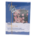 Hardcover-Notizbuch mit Blumen-Print, farbige Seiten (Blau)