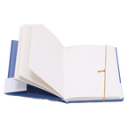 Hardcover-Notizbuch mit Blumen-Print, farbige Seiten (Blau)