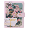 Notizbuch mit Magnetverschluss und Blumen-Design (Rosa)