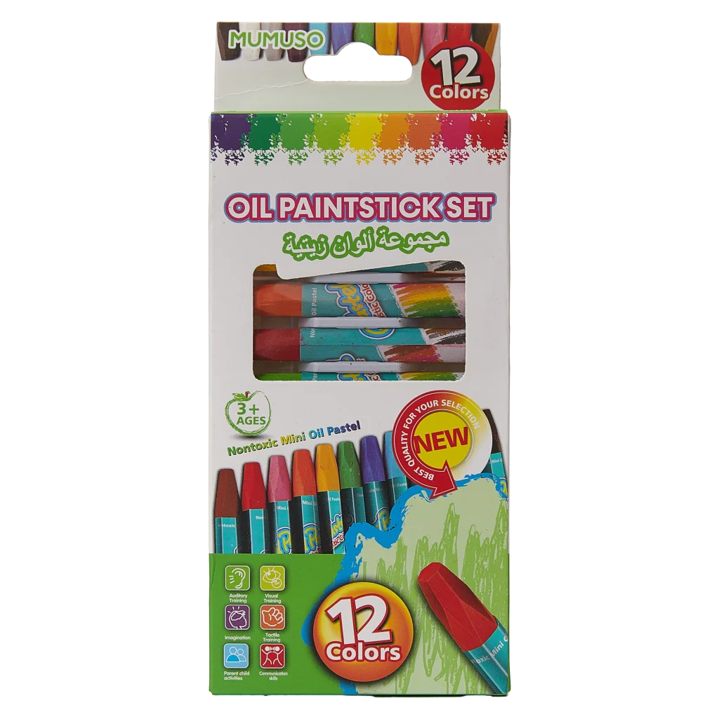 12er-Set Öl-Pastellmalstifte, intensive Farben (Mehrfarbig)