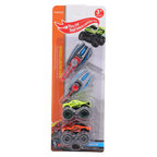 3-teiliges Offroad-Spielzeugauto Set aus Legierung mit Launcher (Grün/Blau/Orange)