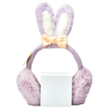 Flauschige Ohrenwärmer mit Hasenohren-Design (Lila)