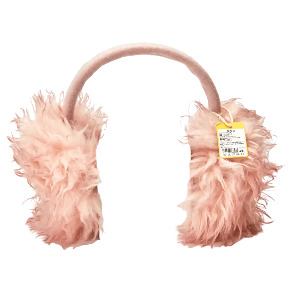 Flauschige Ohrenschützer Winter mit weichem Design (Rosa)