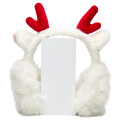 Ohrenschützer mit Rentiergeweih-Design für Kinder und Erwachsene (Weiß)