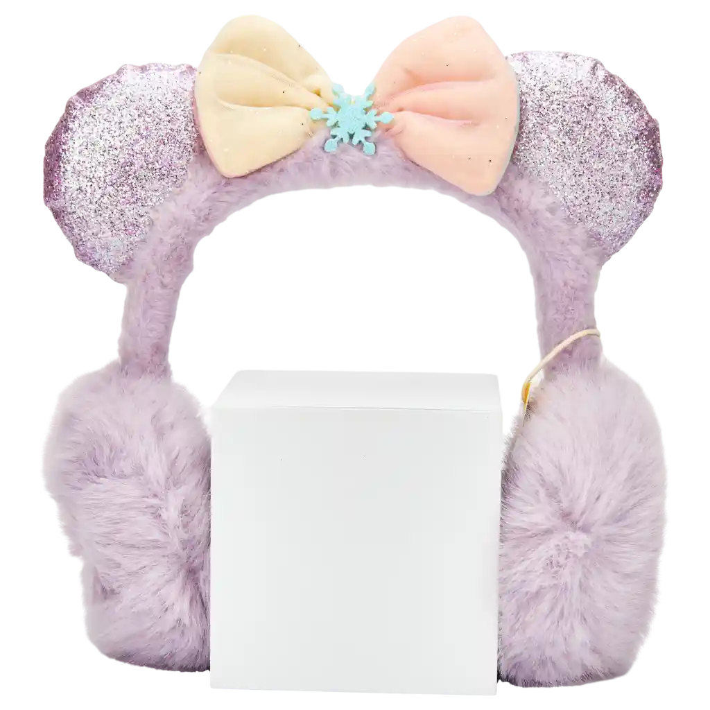 Ohrenschützer für Kinder mit Glitzer-Design und Schleife (Lila)