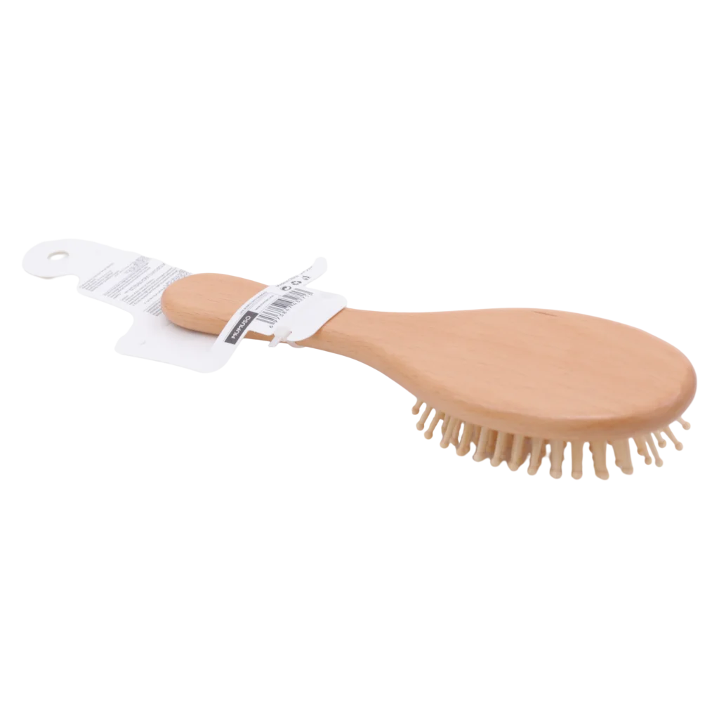 Ovale Haarbürste aus Buchenholz für Damen und Herren, natürlich (Natur)