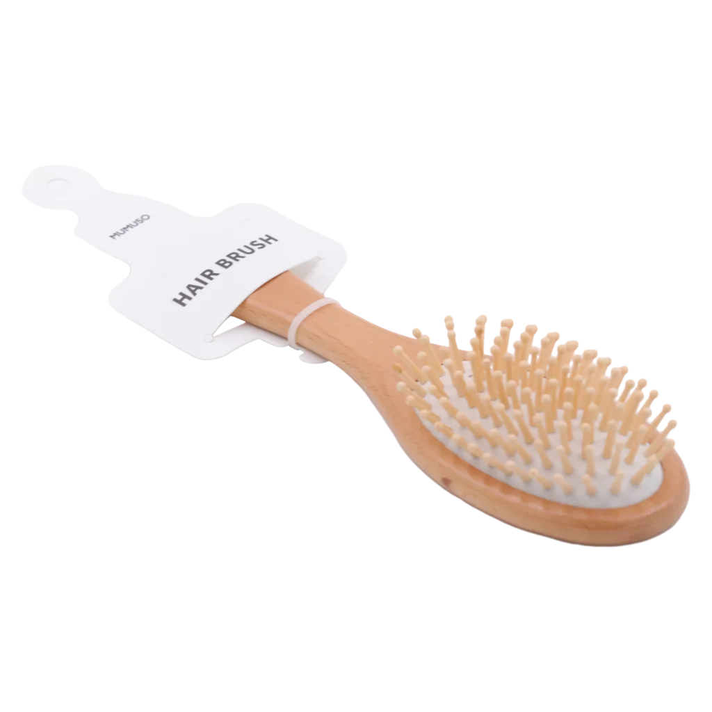Ovale Haarbürste aus Buchenholz für Damen und Herren, natürlich (Natur)