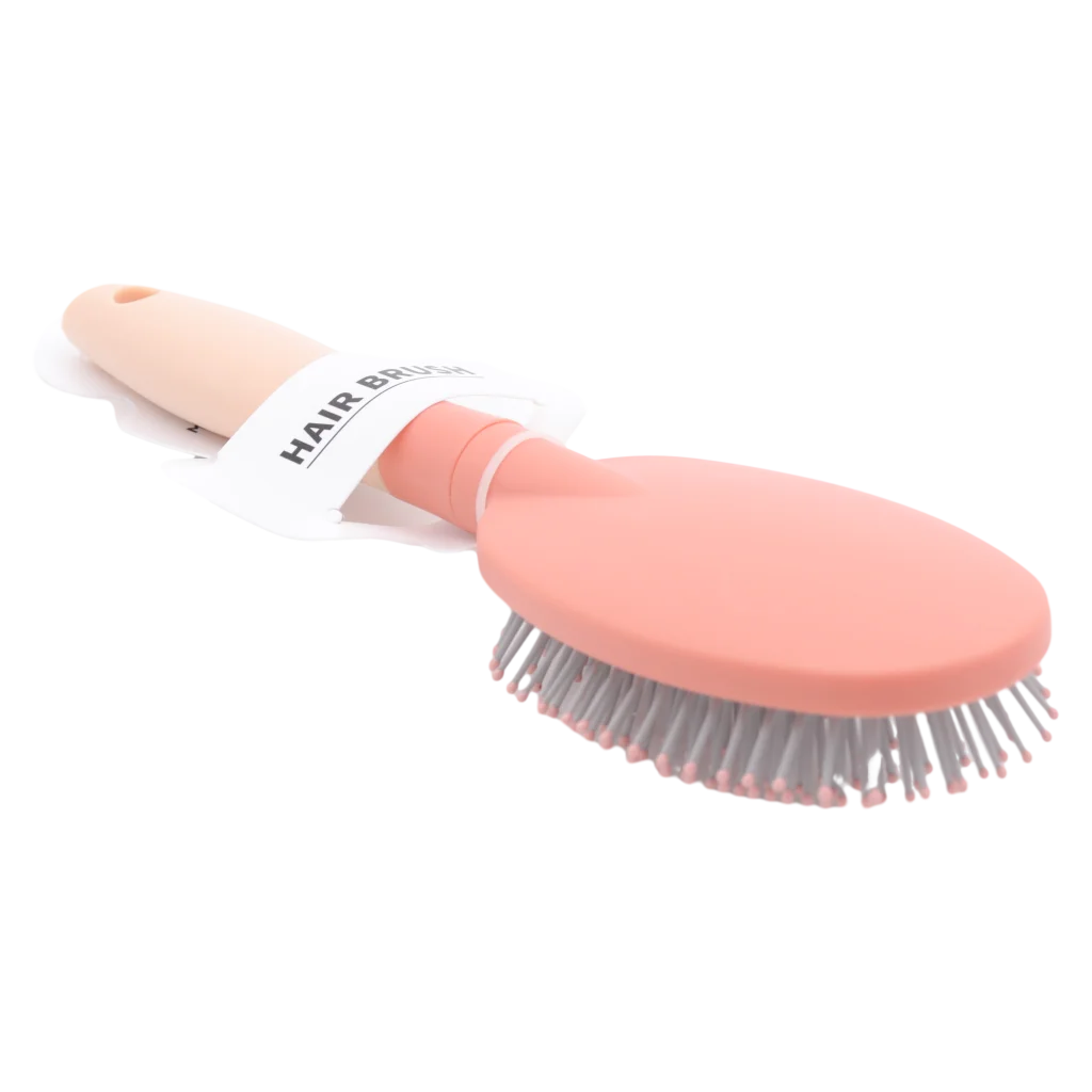Ovale Haarbürste aus Polypropylen mit Luftkissen (Rosa)