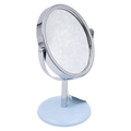 Ovaltischspiegel mit Cartoon-Tier-Design, Standfuß (Blau/Rosa)