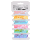6er-Pack flache Paillettenbänder für Bastelprojekte (Weiß/Gelb/Blau/Rosa/Grün/Lila)