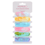 6er-Pack flache Paillettenbänder für Bastelprojekte (Weiß/Gelb/Blau/Rosa/Grün/Lila)