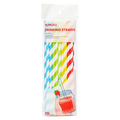 20er-Pack Papier-Trinkhalme, biologisch abbaubar (Blau/Gelb/Grün/Rot)