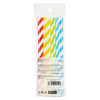20er-Pack Papier-Trinkhalme, biologisch abbaubar (Blau/Gelb/Grün/Rot)