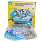 Pinguin-Eisbrecherspiel aus Kunststoff mit Pinguin-Figur (Blau/Weiß/Grau)