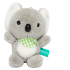 Plüsch-Anhänger Koala mit grün-weiß kariertem Halstuch (Grau/Weiß)