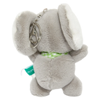 Plüsch-Anhänger Koala mit grün-weiß kariertem Halstuch (Grau/Weiß)