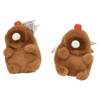 Plüsch-Anhänger aus Kunststoff und Polyester mit Capybara-Design (Braun/Rot)