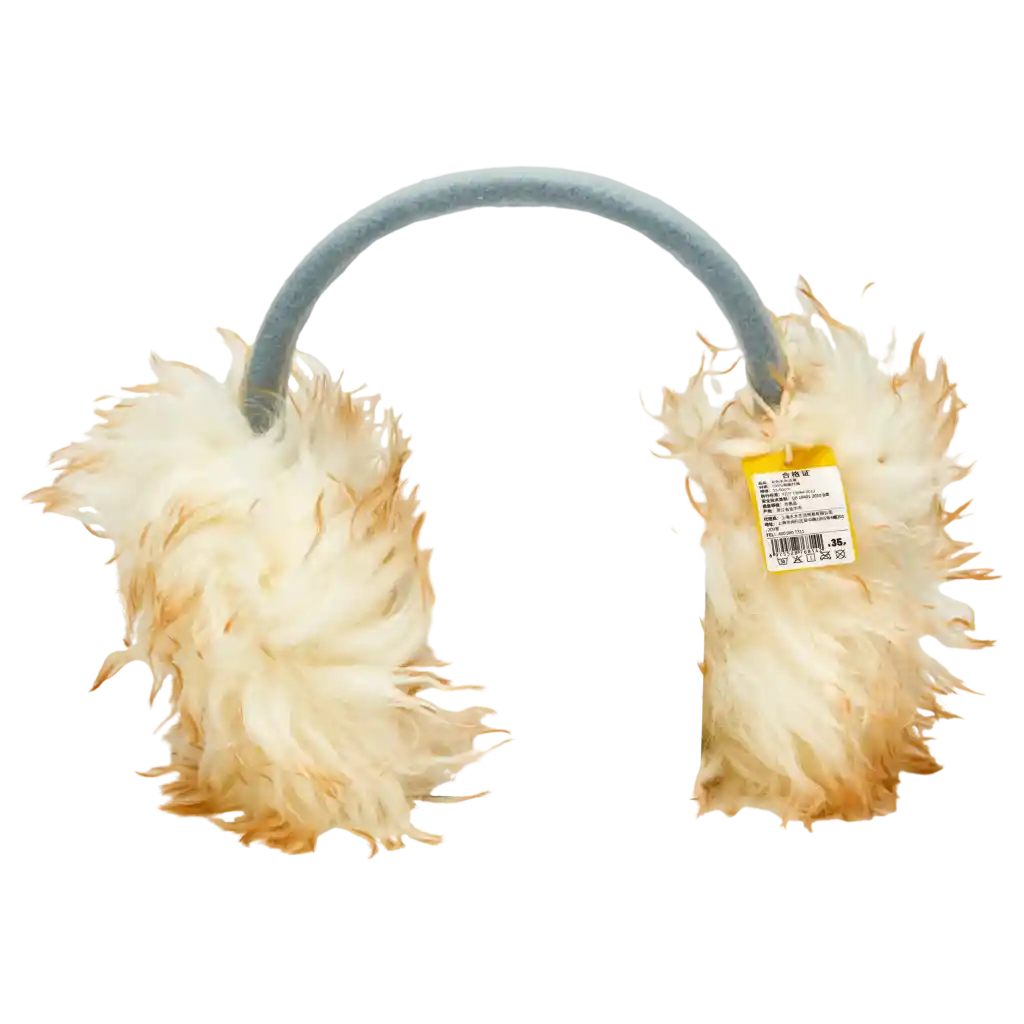 Flauschige Ohrenschützer aus Plüsch für Erwachsene und Jugendliche (Beige)