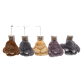 Plüsch Anhänger im Kaninchen-Design aus Orylag®-Fell (Braun/Grau/Creme/Lila/Dunkelgrau)