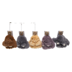 Plüsch Anhänger im Kaninchen-Design aus Orylag®-Fell (Braun/Grau/Creme/Lila/Dunkelgrau)
