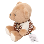 Plüschbär mit kariertem Pullover-Design, ca. 24 cm (Beige/Braun)