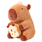 Plüschtier Capybara mit Toast-Design, 35 cm (Braun)