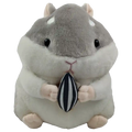 Plüschtier Hamster groß aus Polyester, ca. 30 cm (Grau)