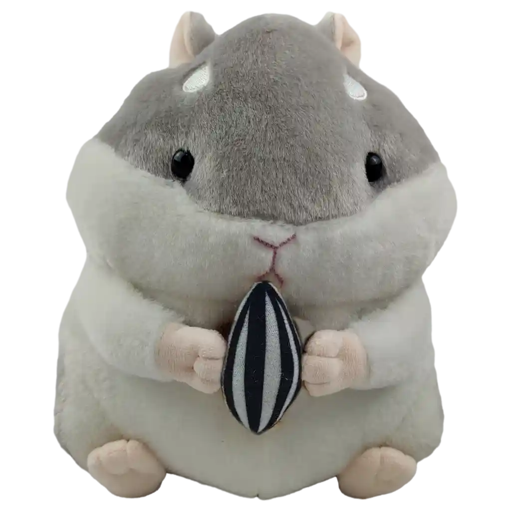 Plüschtier Hamster groß aus Polyester, ca. 30 cm (Grau)