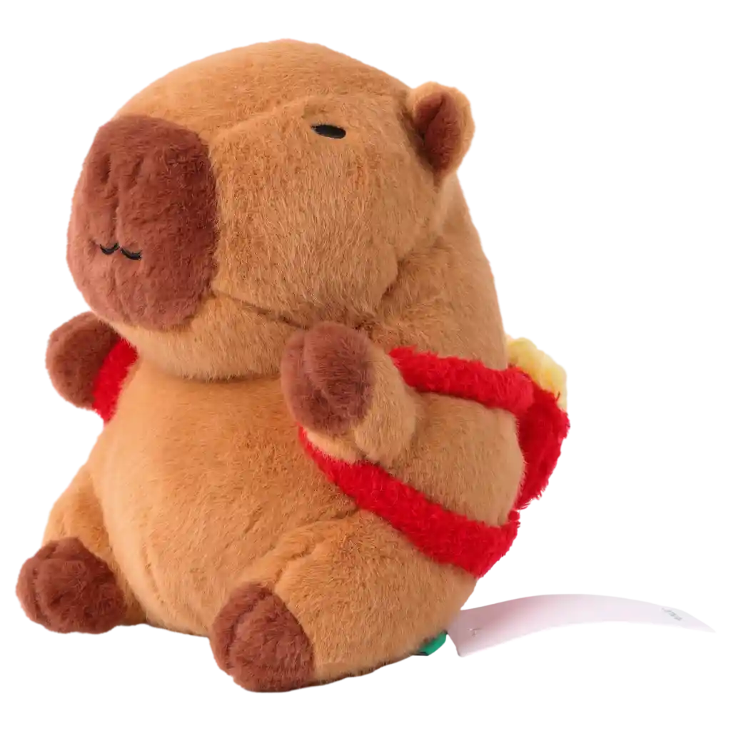 Plüschtier Capybara, 23 cm mit Rucksack-Design (Braun)
