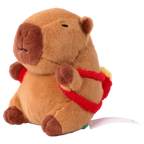 Plüschtier Capybara, 23 cm mit Rucksack-Design (Braun)