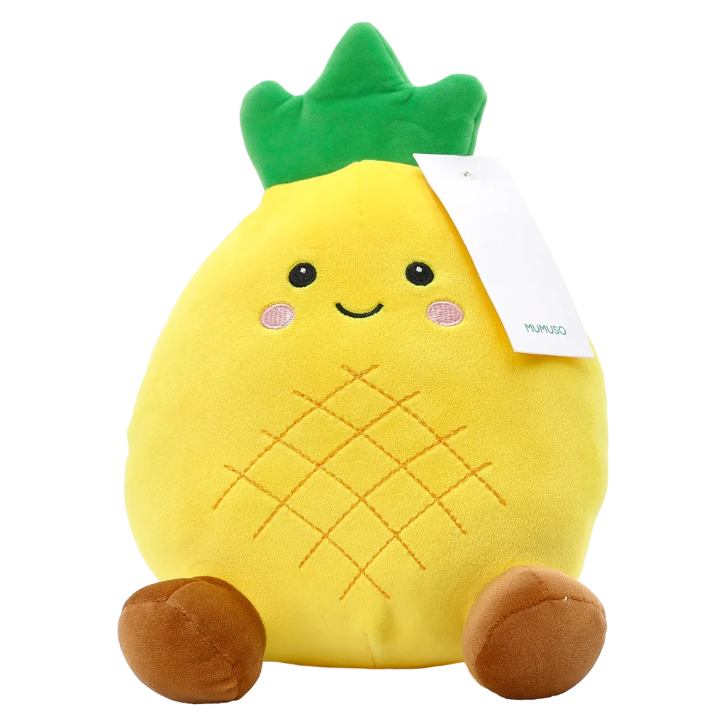 Plüschtier Ananas-Design, 22 cm (Gelb/Grün)