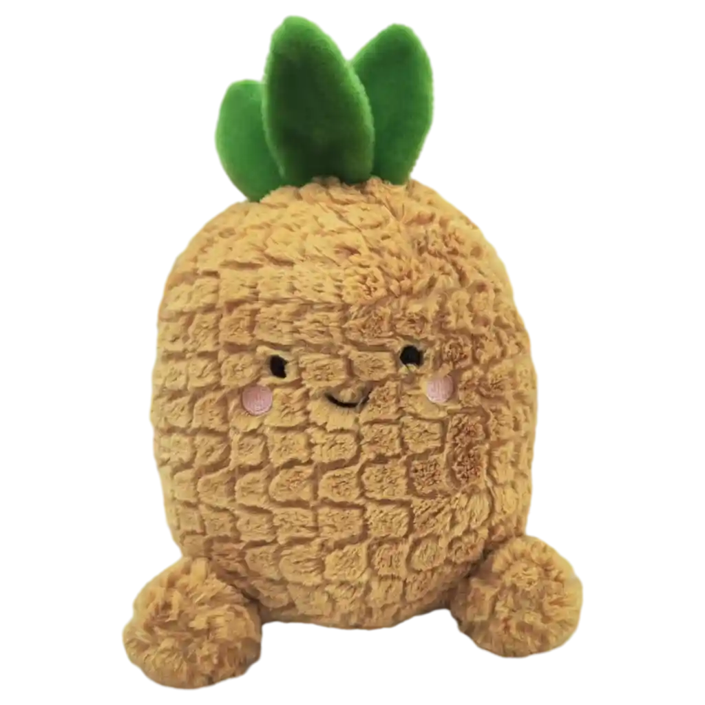 Plüschtier Ananas-Design, 25 cm (Gelb/Grün)