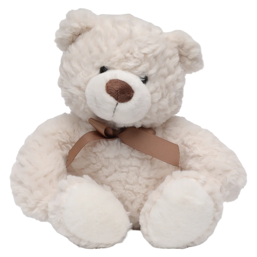 Plüschtier Bär mit Schleife, 30 cm (Beige)