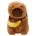 Plüschtier Capybara mit Bananen-Design, 23 cm (Braun)