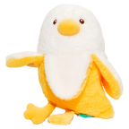 Plüschtier Ente, Kuscheltier mit Enten-Design (Weiß/Gelb)