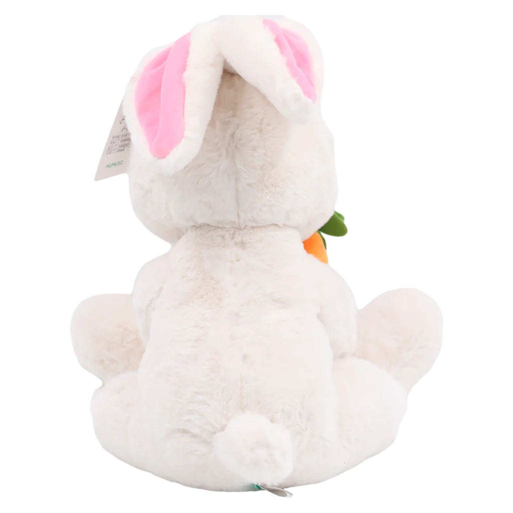 Plüschtier Hase, 50 cm, mit Karotten-Design (Weiß)