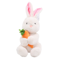Plüschtier Hase, 50 cm, mit Karotten-Design (Weiß)