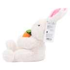 Plüschtier Hase mit Karotten-Design, 28 cm (Weiß)