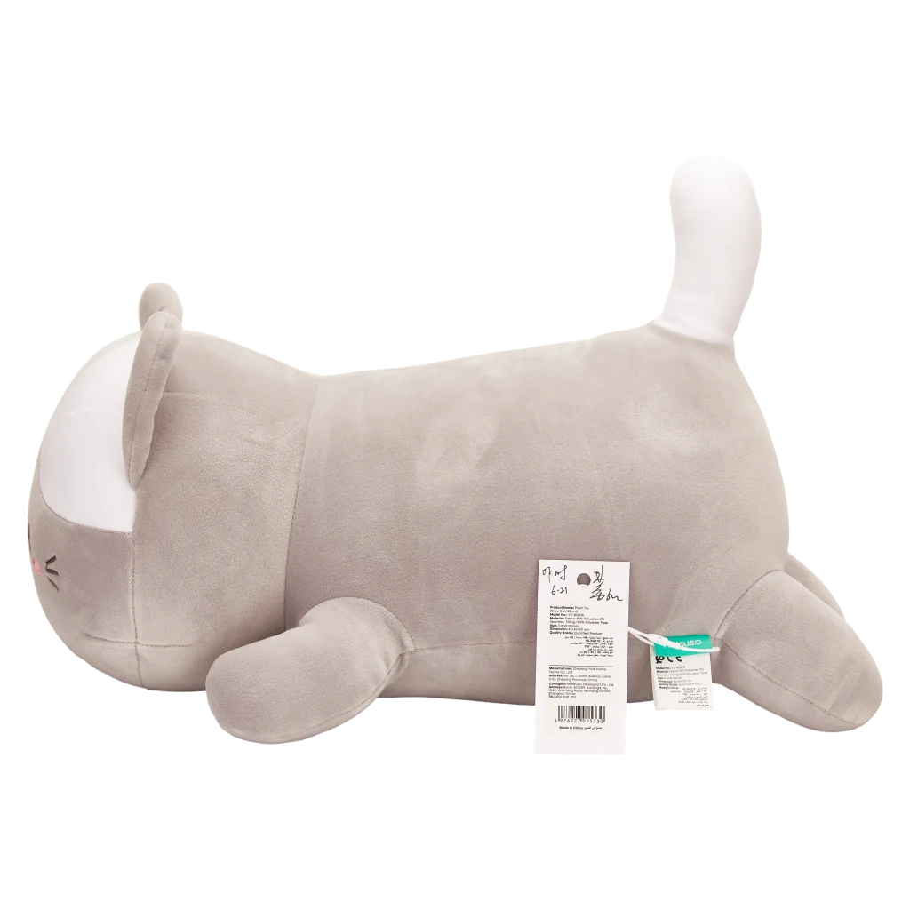 Plüschtier Katze, 45 cm (Grau)