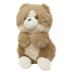 Plüschtier Katze sitzend, 28 cm, aus Polyester (Grau/Braun)