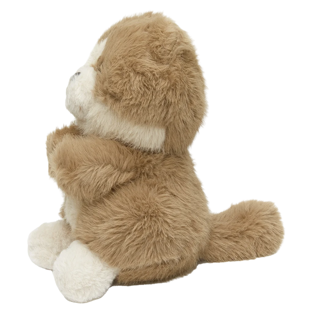 Plüschtier Katze sitzend, 28 cm, aus Polyester (Grau/Braun)