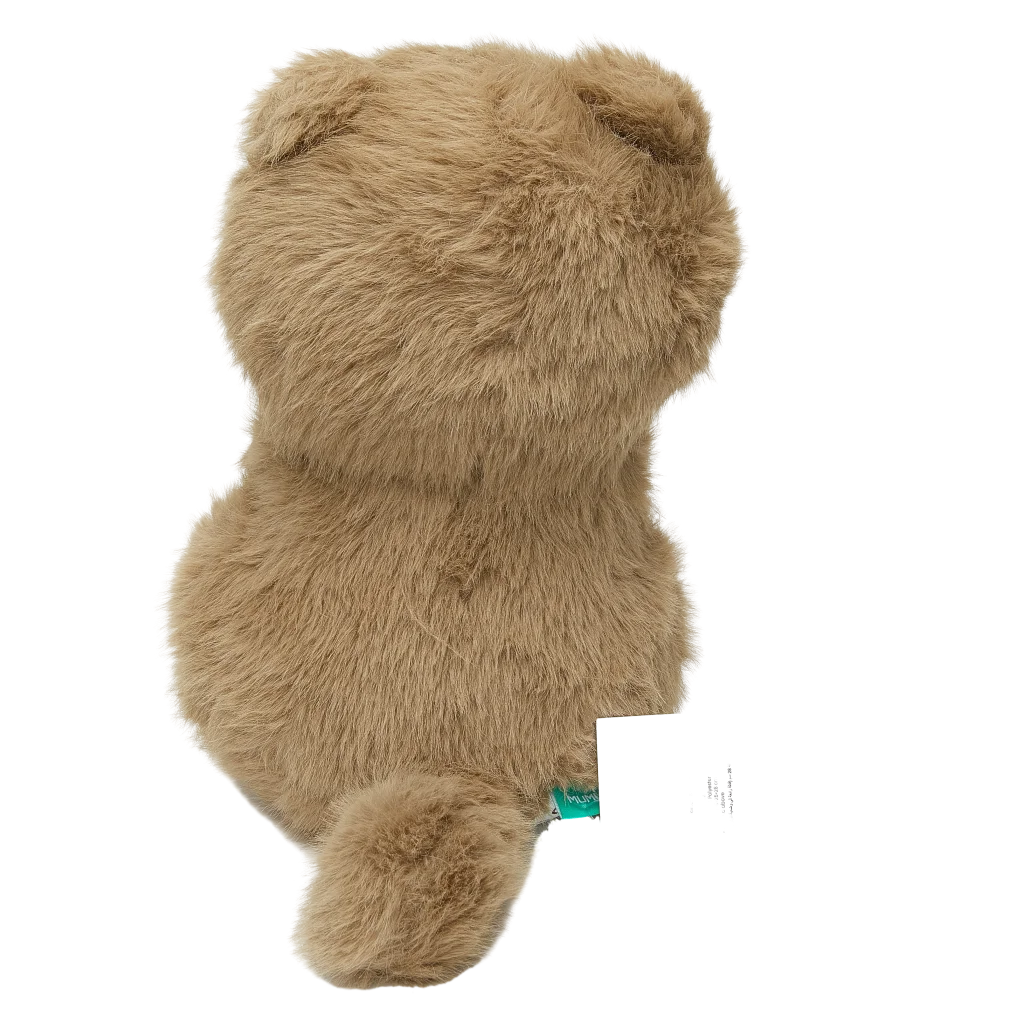 Plüschtier Katze sitzend, 28 cm, aus Polyester (Grau/Braun)