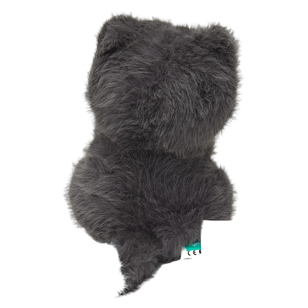 Plüschtier Katze sitzend, 28 cm, aus Polyester (Grau/Braun)
