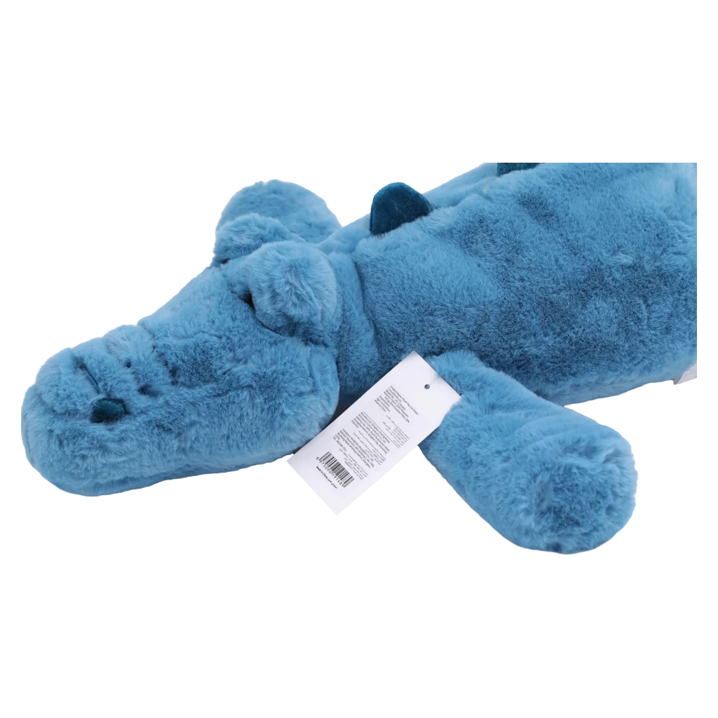 Plüschtier Krokodil aus Kunstkaninchenfell, 60 cm (Blau)