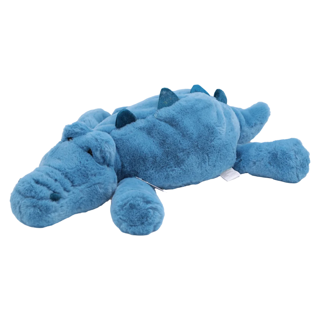 Plüschtier Krokodil aus Kunstkaninchenfell, 60 cm (Blau)