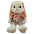 Plüschtier Hase aus Kunsthasenfell, 50 cm mit Mondhase-Design (Rosa)