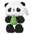 Plüschtier Panda mit Bambus-Design, 30 cm (Schwarz/Weiß)