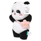 Plüschtier Panda mit Blume-Design, 32 cm (Schwarz/Weiß)
