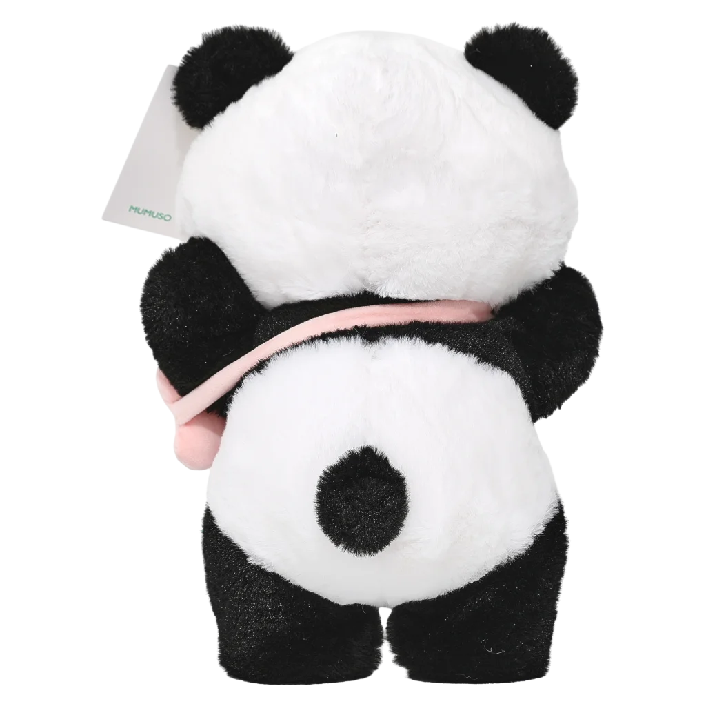 Plüschtier Panda mit Blume-Design, 32 cm (Schwarz/Weiß)