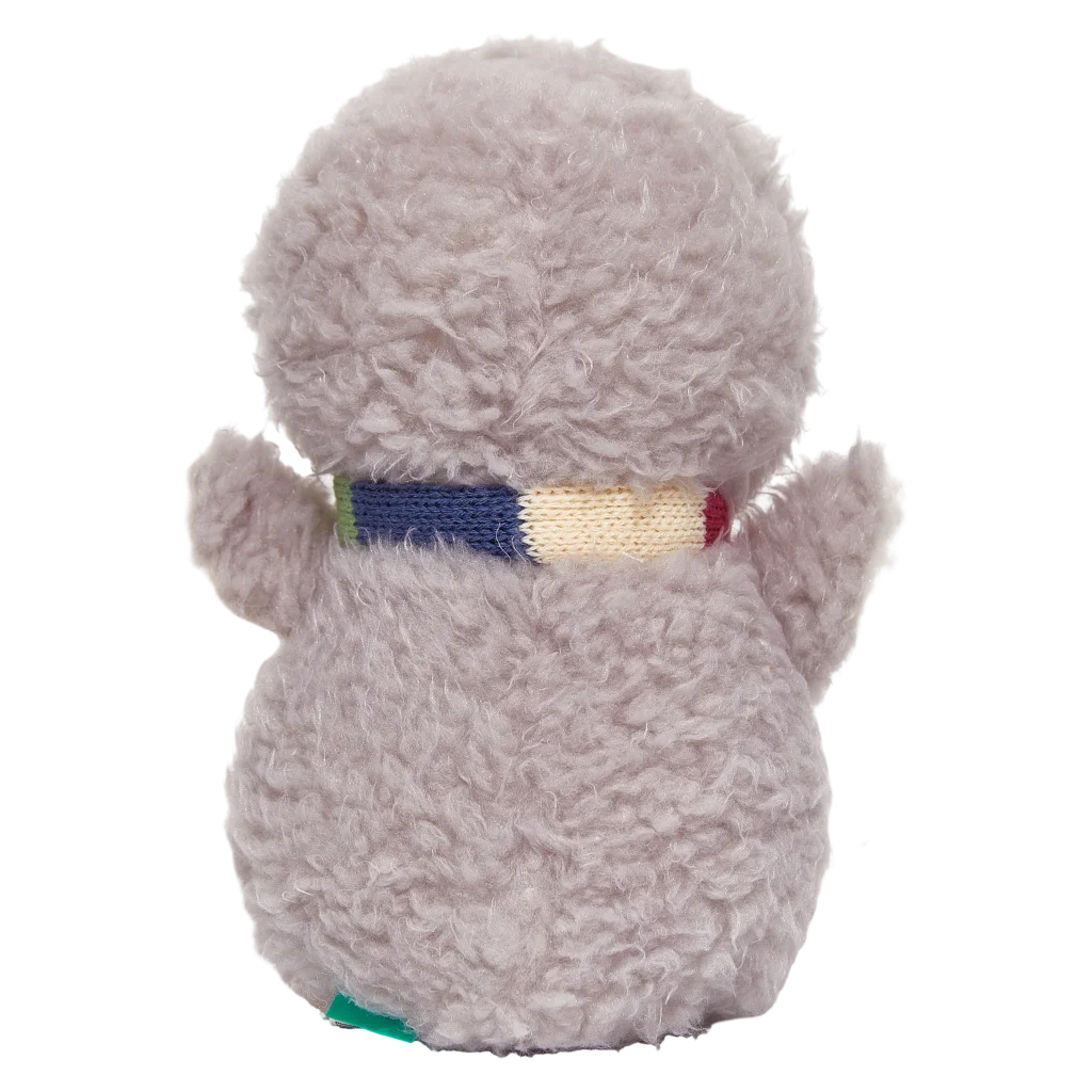 Plüschtier Pinguin, 25 cm mit Schal-Design (Grau/Weiß)
